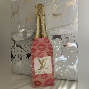 Louis Vuitton LV Gold/Pink Lips Wooden Bottle Decor New Unbranded